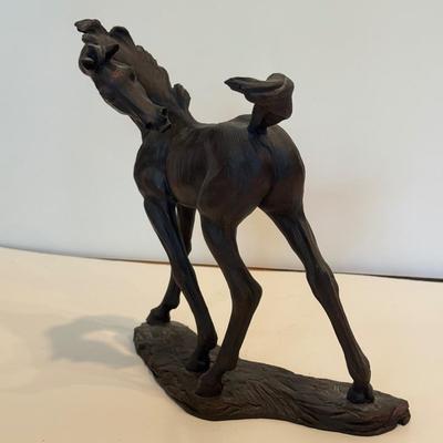 LOT 102F: Vintage Pharaoh's Horses Framed Poster & Horse Statue