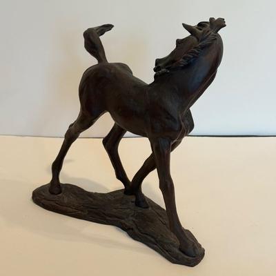 LOT 102F: Vintage Pharaoh's Horses Framed Poster & Horse Statue