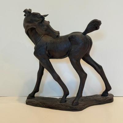 LOT 102F: Vintage Pharaoh's Horses Framed Poster & Horse Statue