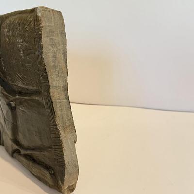 LOT 105F: Porcelain Horse Statue & Stone Slab Carving