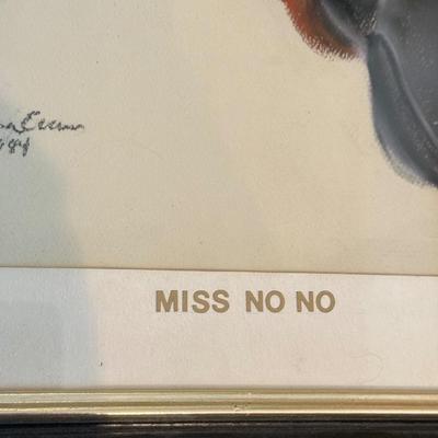 LOT 106F: Signed Portrait of Miss No No