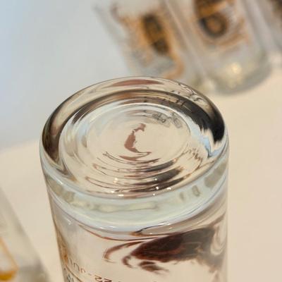 LOT 108F: Stunning Gold Accent Zodiac Glasses