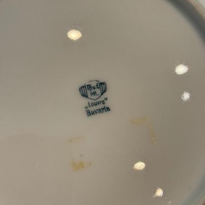 LOT 109F: 10 “Louvre” Bavaria Floral China Dinner Plates
