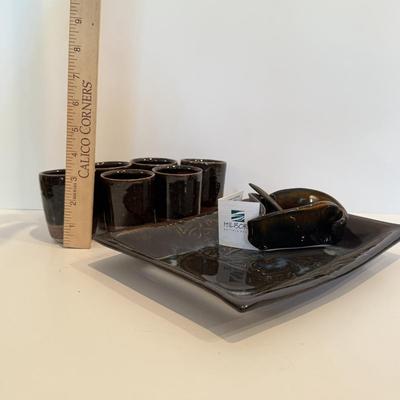 LOT 111F: Hand Made Hilborn Pottery Tray & More