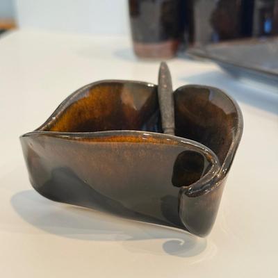 LOT 111F: Hand Made Hilborn Pottery Tray & More