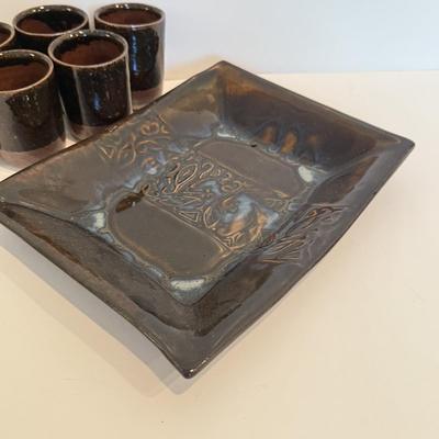 LOT 111F: Hand Made Hilborn Pottery Tray & More