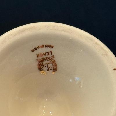 LOT 112F: Three Lenox Vases w/ Rose Trinket Box