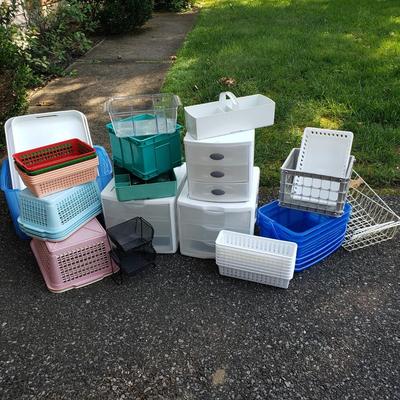 LOT 126G: Huge Organization Assortment; Baskets, Bins, and Drawers