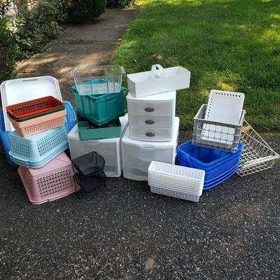 LOT 126G: Huge Organization Assortment; Baskets, Bins, and Drawers
