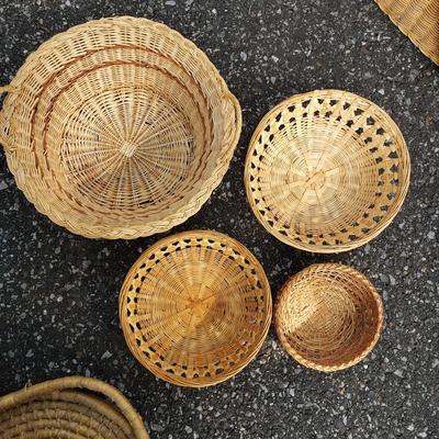 LOT 127G: Baskets Galore! Large Assortment of Baskets in Various Shapes and Sizes