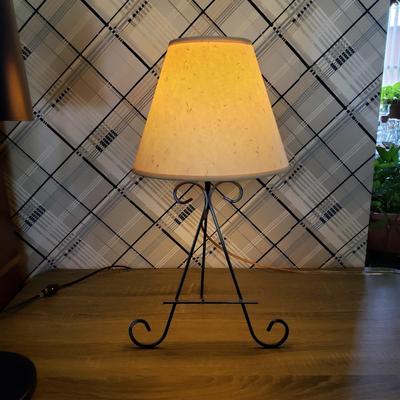 LOT 128L: Vintage Celestial Blue Decor Collection; Mirror, Wall Hanging, Lamps, and More