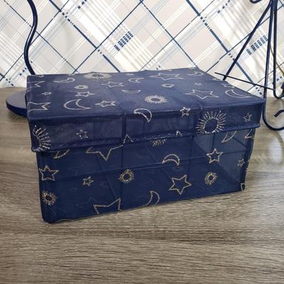 LOT 128L: Vintage Celestial Blue Decor Collection; Mirror, Wall Hanging, Lamps, and More