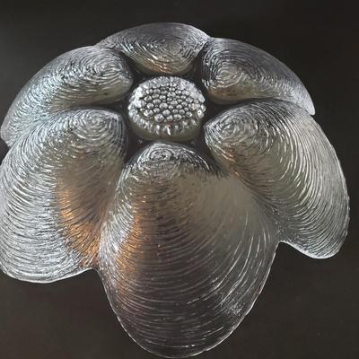 LOT 131L: Embossed Oyster Shell Dish, Mikasa Satin Leaves Bowl, and Set of 12 Botanic Leaf Dishes