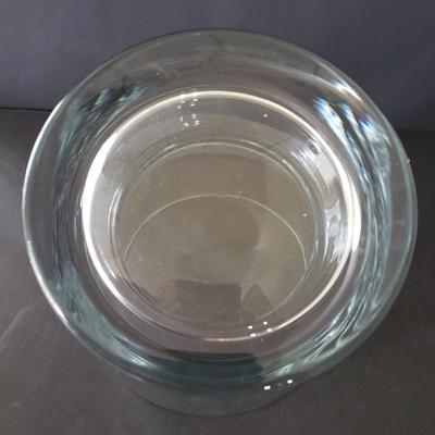 LOT 132L: Fostoria American Footed Dish and Clear Glass Decorative Pieces