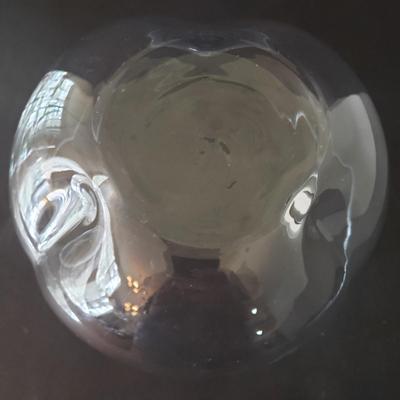 LOT 132L: Fostoria American Footed Dish and Clear Glass Decorative Pieces