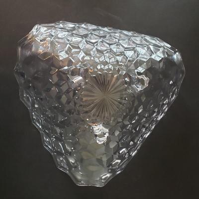 LOT 132L: Fostoria American Footed Dish and Clear Glass Decorative Pieces