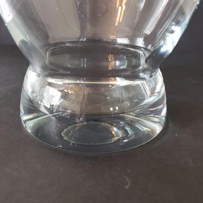 LOT 132L: Fostoria American Footed Dish and Clear Glass Decorative Pieces