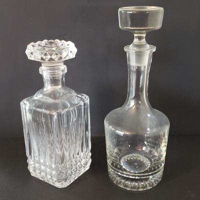 LOT 133D: Large Barware Collection; Schlitz Glasses, Stemware, Decanters, and More