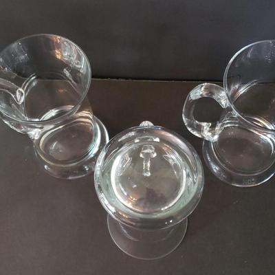 LOT 133D: Large Barware Collection; Schlitz Glasses, Stemware, Decanters, and More