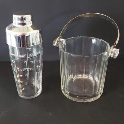 LOT 133D: Large Barware Collection; Schlitz Glasses, Stemware, Decanters, and More
