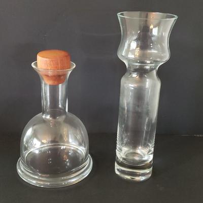 LOT 133D: Large Barware Collection; Schlitz Glasses, Stemware, Decanters, and More