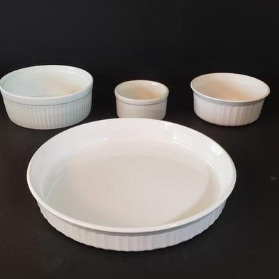 LOT 139K: Ceramic Kitchenware and Dish Assortment; Dansk, Corningware, Schmidt, and More