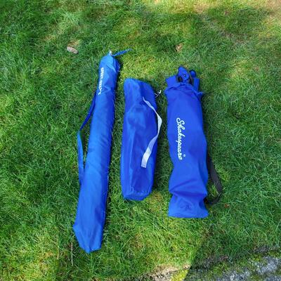 LOT 151G: Pair of Folding Chairs and Umbrella with Storage Bags