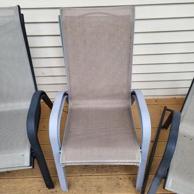 LOT 156P: Six Patio Lounge Chairs and Two Patio Lounge Rocking Chairs
