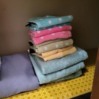 LOT 157B: Closet Full of Linens Including Towels, Sheets and More