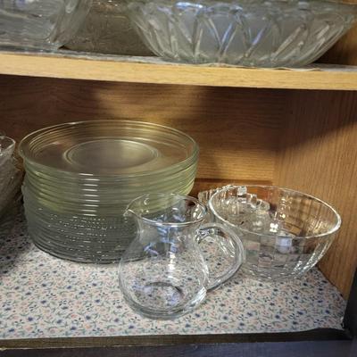 LOT 160K: Cabinet Full of Assorted Glass Dishes
