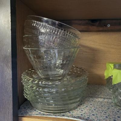 LOT 160K: Cabinet Full of Assorted Glass Dishes