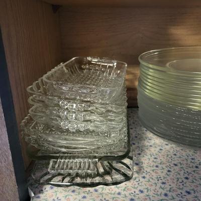 LOT 160K: Cabinet Full of Assorted Glass Dishes