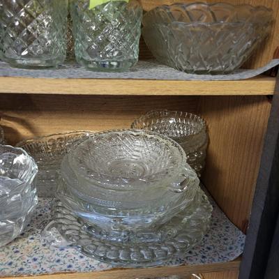 LOT 160K: Cabinet Full of Assorted Glass Dishes