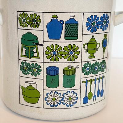 LOT 164F: Vintage 1960s/70s Enamel Steamer Pot