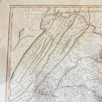 LOT 170F: Vintage Map Poster of Maryland / Virginia