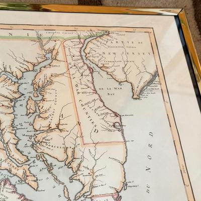 LOT 170F: Vintage Map Poster of Maryland / Virginia