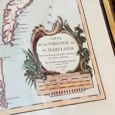 LOT 170F: Vintage Map Poster of Maryland / Virginia