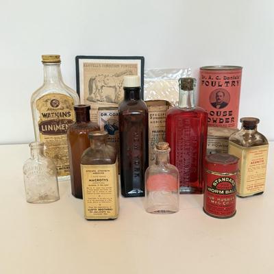 LOT 174F: Vintage Medicine / Apothecary Bottles & Tonics