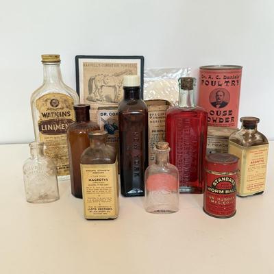 LOT 174F: Vintage Medicine / Apothecary Bottles & Tonics
