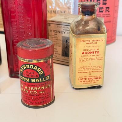LOT 174F: Vintage Medicine / Apothecary Bottles & Tonics