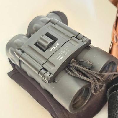 LOT 176F: Vintage Bencon 7x50 Field Binoculars & 10x25 Travel Binoculars