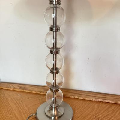 LOT 180F: Pair of Funky Modern Glass Bubble Lamps