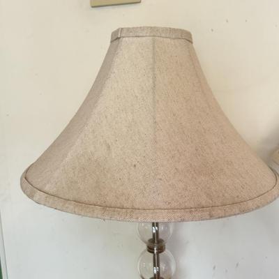 LOT 180F: Pair of Funky Modern Glass Bubble Lamps