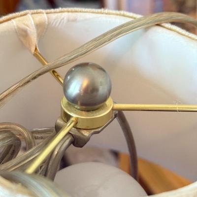 LOT 180F: Pair of Funky Modern Glass Bubble Lamps