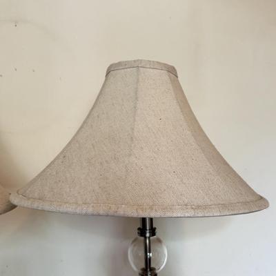LOT 180F: Pair of Funky Modern Glass Bubble Lamps