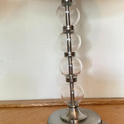 LOT 180F: Pair of Funky Modern Glass Bubble Lamps