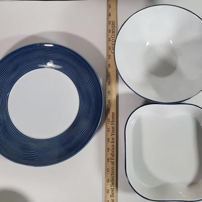 LOT 181K: Collection of Blue and White Ceramic Bowls and Plates