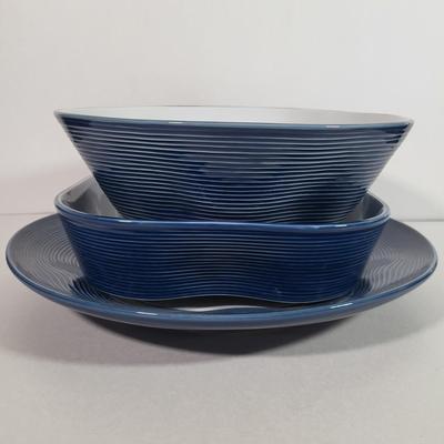 LOT 181K: Collection of Blue and White Ceramic Bowls and Plates