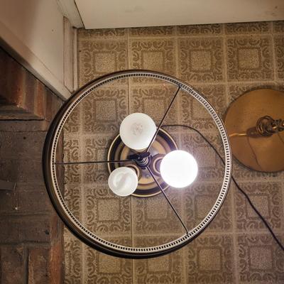 LOT 187F: Pair of Two Metal Lamps