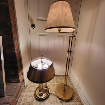 LOT 187F: Pair of Two Metal Lamps